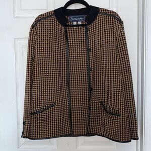 Vintage Belmonde Houndstooth Sweater Jacket